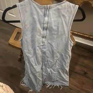 Amazon Light Blue Denim Sleeveless Dress